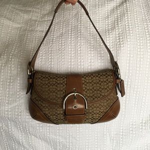 Authentic Coach Monogram Signature Small Hobo Bag